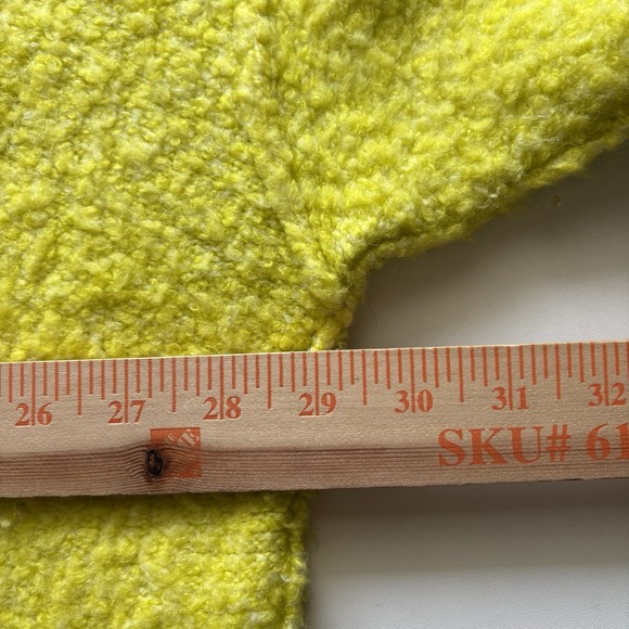 Free People Small Citron Yellow Moira Slouchy Tunic Sweater Wool‎ Blend Relaxed - Picture 10 of 10